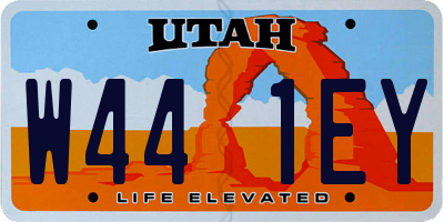 UT license plate W441EY