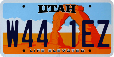 UT license plate W441EZ