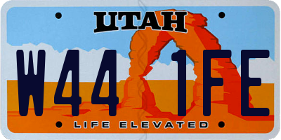 UT license plate W441FE
