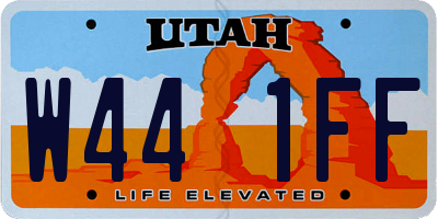 UT license plate W441FF