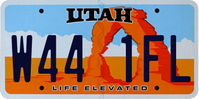 UT license plate W441FL