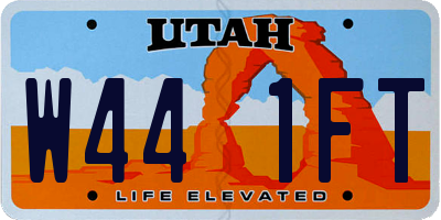 UT license plate W441FT