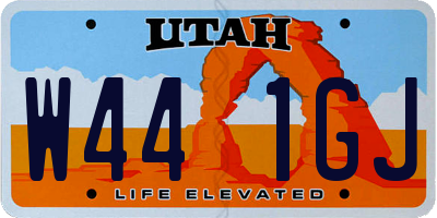 UT license plate W441GJ
