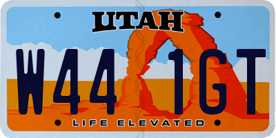 UT license plate W441GT
