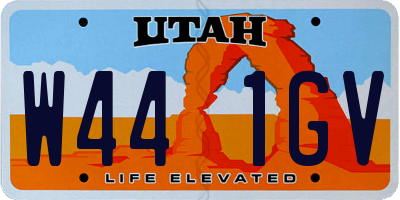UT license plate W441GV