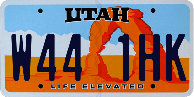 UT license plate W441HK