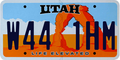 UT license plate W441HM