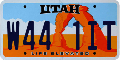 UT license plate W441IT