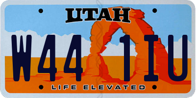 UT license plate W441IU