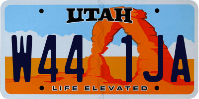 UT license plate W441JA
