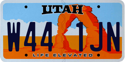 UT license plate W441JN