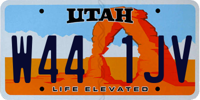 UT license plate W441JV