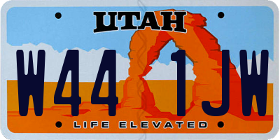 UT license plate W441JW