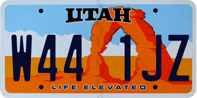 UT license plate W441JZ