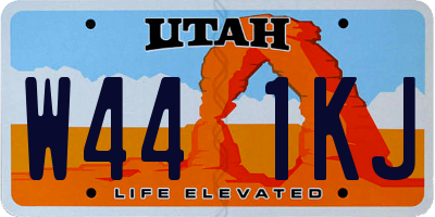 UT license plate W441KJ