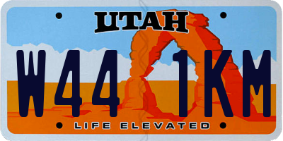 UT license plate W441KM