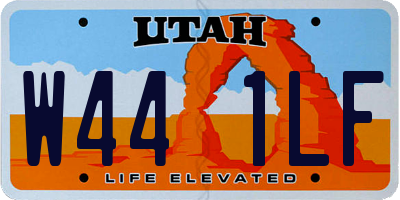 UT license plate W441LF