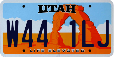 UT license plate W441LJ