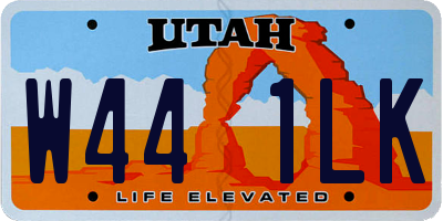 UT license plate W441LK