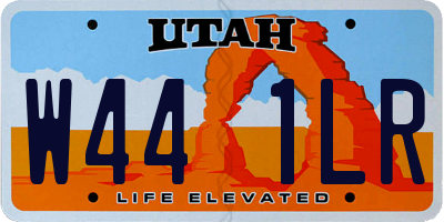 UT license plate W441LR
