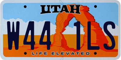 UT license plate W441LS