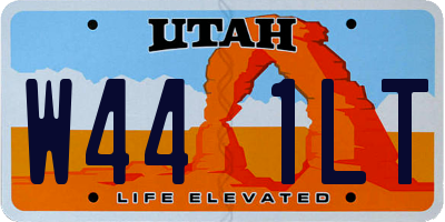 UT license plate W441LT