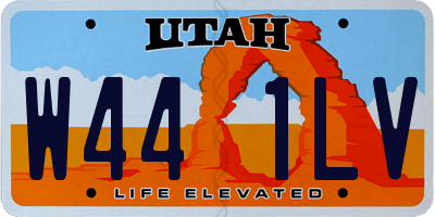 UT license plate W441LV