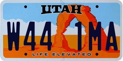 UT license plate W441MA
