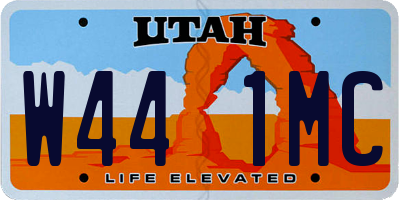 UT license plate W441MC