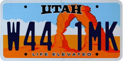 UT license plate W441MK