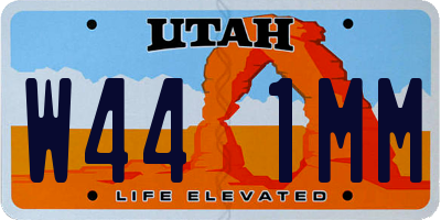 UT license plate W441MM