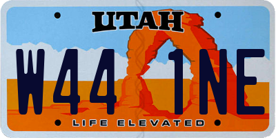 UT license plate W441NE
