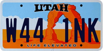 UT license plate W441NK