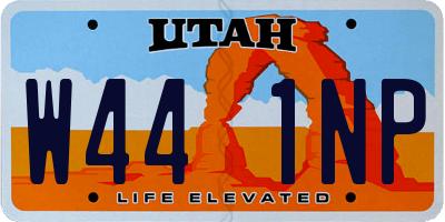 UT license plate W441NP