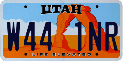 UT license plate W441NR