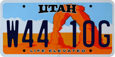 UT license plate W441OG