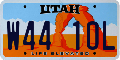 UT license plate W441OL