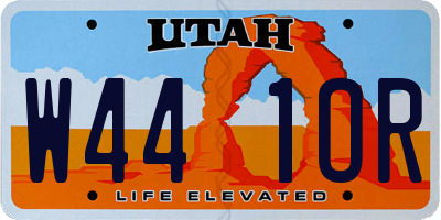 UT license plate W441OR