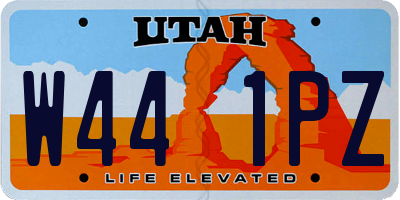 UT license plate W441PZ
