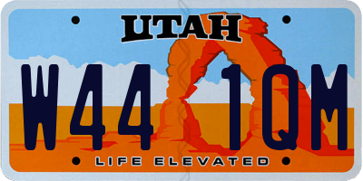 UT license plate W441QM