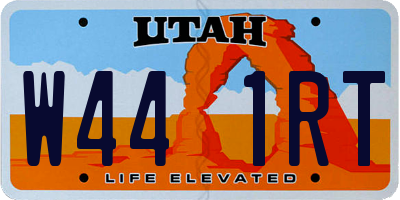UT license plate W441RT