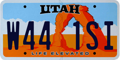 UT license plate W441SI