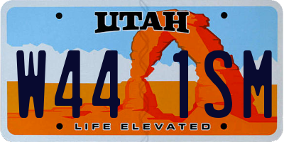 UT license plate W441SM