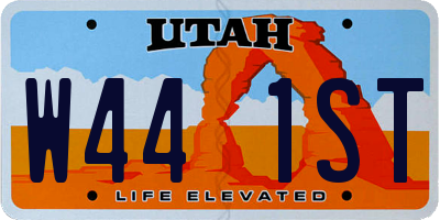 UT license plate W441ST