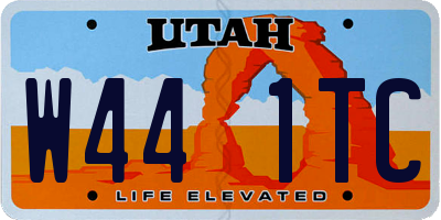 UT license plate W441TC