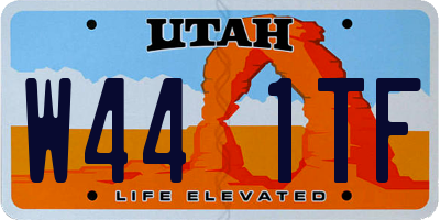 UT license plate W441TF