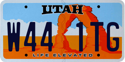 UT license plate W441TG