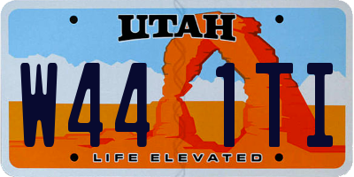 UT license plate W441TI