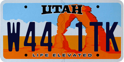 UT license plate W441TK