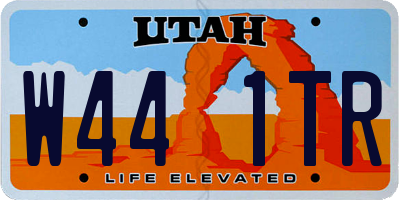 UT license plate W441TR